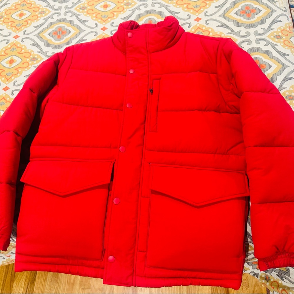 Red Nordic Puffer Jacket